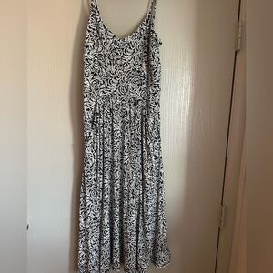 Ann Taylor Loft Jersey Dress Pockets Adjustable Straps